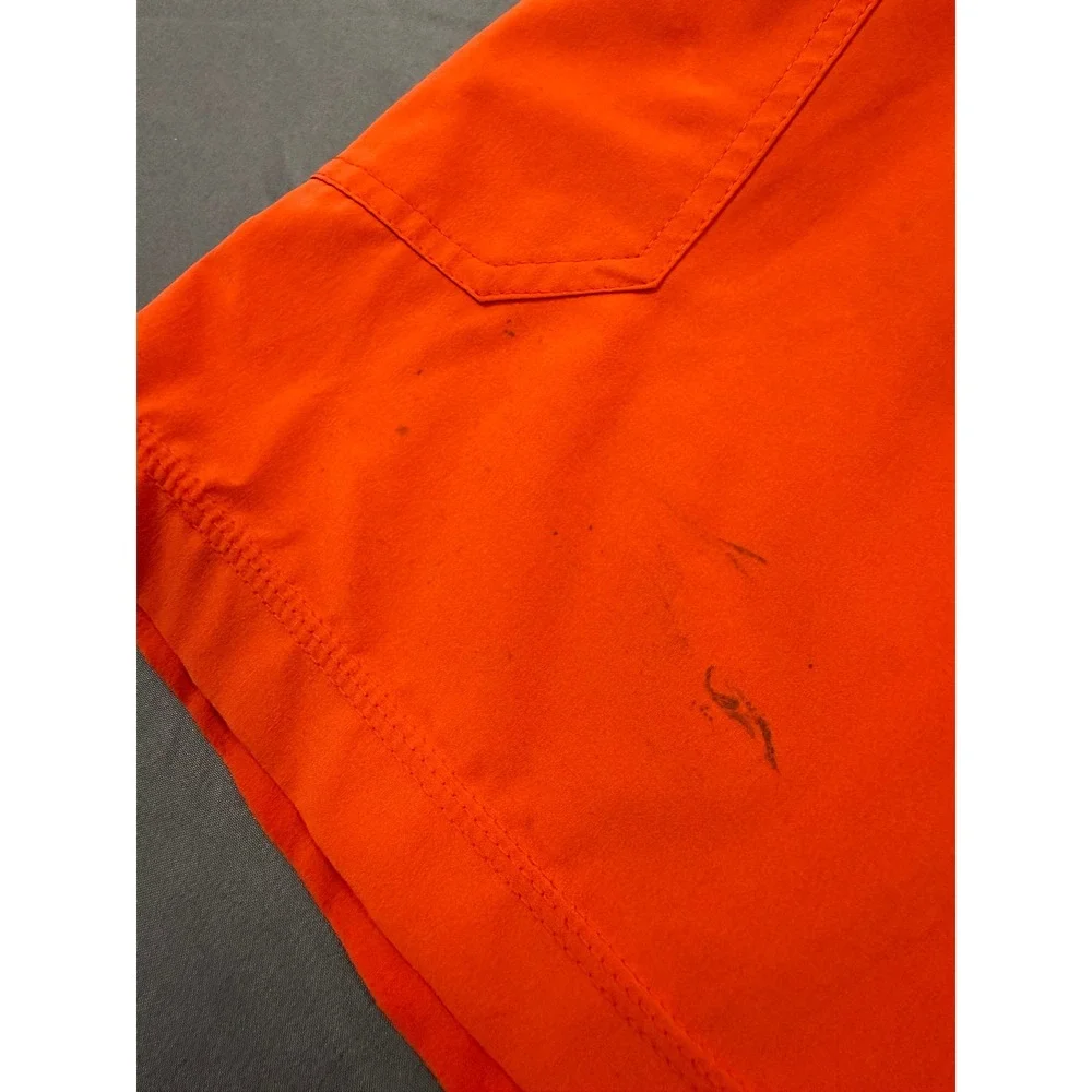 Distressed Nike 6.0 Mens Orange Black Colorblock Board Shorts Size 34 Cargo